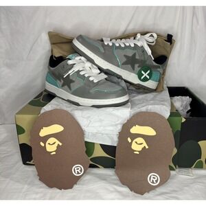A Bathing Ape BAPE "SK8 Sta #2" Gray 1I70-291-011 Size 6 NEW